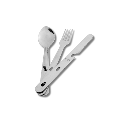 3pc Stainless Steel Camping Cutlery Set
